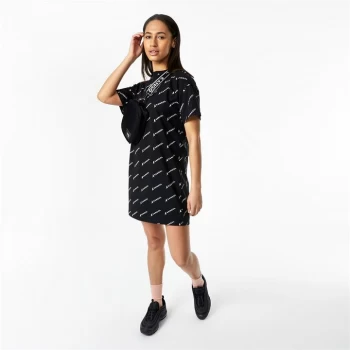 Kangol T Shirt Dress Ladies - Black