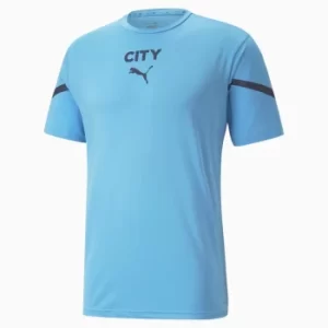 PUMA x First Mile Man City Prematch Mens Jersey Shirt, Light Blue/Peacoat, size Large, Clothing