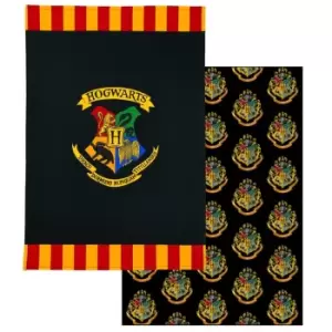 Harry Potter Hogwarts Tea Towel Set (Pack of 2) (One Size) (Black/Green/Yellow)