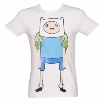 Adventure Time Finn T-Shirt X-Large White