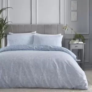 Wedgewood Duvet Cover Set Reversible Bedding Blue Floral Bedding with Pillowcases King - Blue - Charlotte Thomas