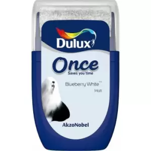 Dulux Once Blueberry White Matt Emulsion Paint 30ml