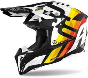Airoh Aviator 3 Rainbow Carbon Motocross Helmet, white, Size XL, white, Size XL