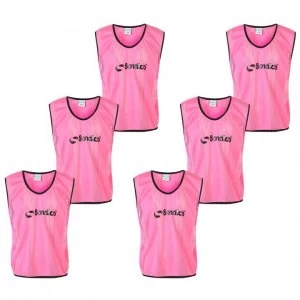 Sondico 6 Pack Mesh Hi Viz Training Bibs - Fluo Pink