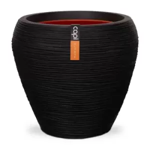 Capi Europe Vase taper round Rib NL 42x38 black