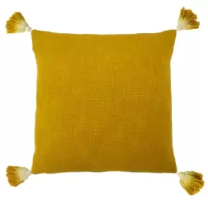 Eden Slub Cotton Cushion Ochre, Ochre / 45 x 45cm / Cover Only