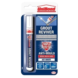Unibond Anti Mould Grout Pen 7ml Ice White