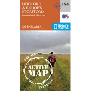 Hertford and Bishop's Stortford by Ordnance Survey (Sheet map, folded, 2015)