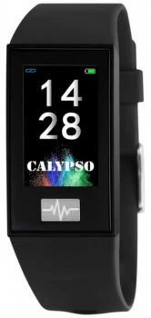 Calypso Unisex Smartime Black Silicone Strap + Free Watch