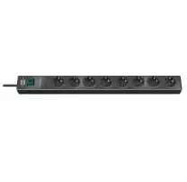 Brennenstuhl 1150610318 power extension 2m 8 AC outlet(s) Anthracite
