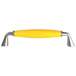 BQ Yellow Matt Chrome Effect Bar Furniture Pull Handle Pack of 1