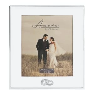 Amore Silver Plated Wedding Photo Frame 8x10