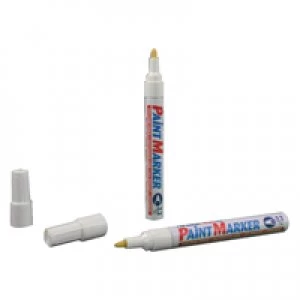 Artline 400 Medium White Bullet Tip Paint Marker Pack of 12 A400
