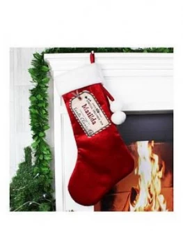 Personalised Special Delivery Tag Christmas Stocking