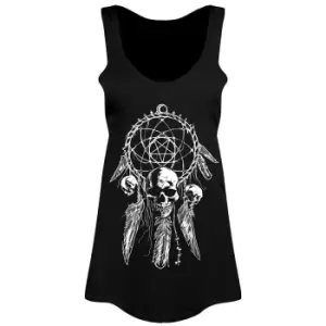 Unorthodox Collective Ladies/Womens Gothic Dreamcatcher Floaty Vest (Small (UK 8-10)) (Black)