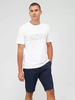 BOSS 9 Large Logo T-Shirt - White, Size L, Men