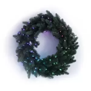 60cm Smart App Controlled Twinkly Gen II Christmas Wreath Special Edition Indoor Home Multi Colour Select RGBW - White and Colour