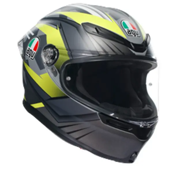 AGV K6 S E2206 Mplk Excite Matt Camo Yellow Fluo 005 Full Face Helmet Size L