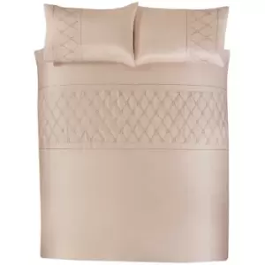 Belle Maison Monaco Blush Sequined Diamond Geometric King Duvet Cover Set Bedding Set - Blush