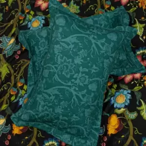 Paoletti Botanist 200 Thread Count Oxford Pillowcase Pair Cotton Teal