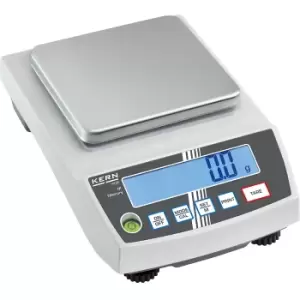 KERN Precision scales, with programmable weighing unit, weighing range up to 2 kg, read-out accuracy 0.1 g, weighing plate 130 x 130 mm
