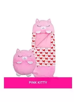 Happy Nappers Pink Kitty Medium Sleeping Bag