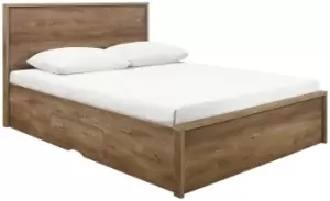Birlea Stockwell Kingsize Rustic Wood Effect Bed Frame -Oak