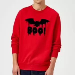 Boo Bat Sweatshirt - Red - L