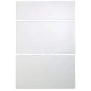 Cooke Lewis Raffello High Gloss White Drawer front W500mm Set of 3