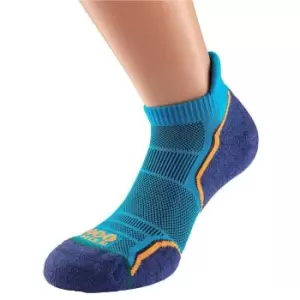1000 Mile Mens Run Socks (Pack of 2) (M) (Kingfisher Blue/Navy)
