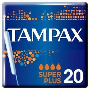 Tampax Super Plus Applicator Tampon Single 20PK