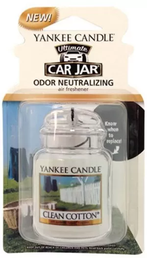 Clean Cotton (Pack Of 6) Yankee Candle Ultimate Car Jar Air Freshener