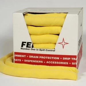 Fentex 8cm x 1.2M Chemical Socks 80 litre Yellow 20 Pack