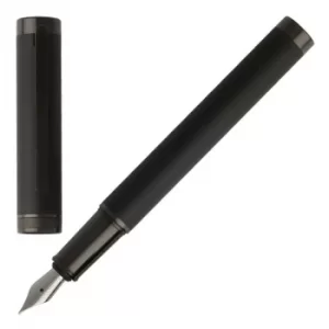 Hugo Boss Pens Black Ion-plated Steel Fountain Pen Column Black