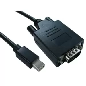 Cables Direct Mini Display Port - VGA1m Mini DisplayPort VGA (D-Sub) Black
