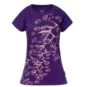 Hot Tuna Tuna Pattern T Shirt Ladies - Purple