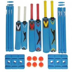 Slazenger Academy Team Plastic Cricket Set Junior - Blue