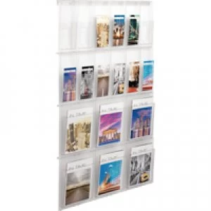 Placativ Helit Placativ Wall Display 18 Pockets Clear H6812302