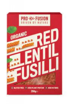Profusion Gluten Free Organic Red Lentil Fusilli - 250g (Case of 12)