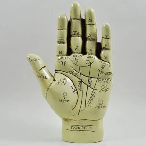 Palmistry Hand Large Sculpture L20cm
