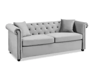Ascot Chesterfield 3 Seater Velvet Sofa