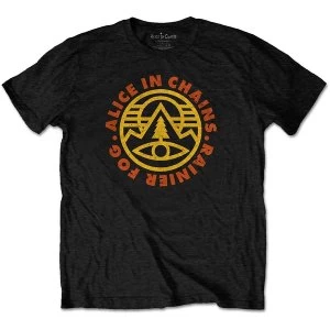Alice in Chains - Pine Emblem Unisex Small T-Shirt - Black