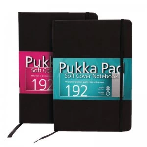 Pukka Signature Soft Cover Notebook A5 Casebound 192 Pages Black Pack