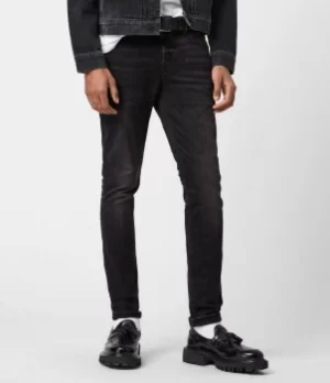 AllSaints Mens Cotton Traditional Ronnie Extra Skinny Jeans, Black, Size: 30