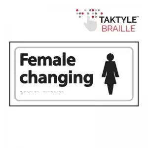 Female Spectrum Changing Sign Self Adhesive Taktyle White 300mm