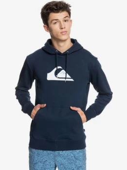 Comp Logo - Organic Hoodie For Him - Blue - Quiksilver