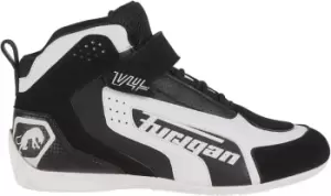 Furygan V4 Vented Motorcycle Shoes, black-white, Size 45, black-white, Size 45