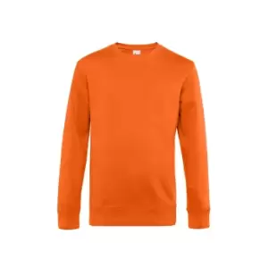 B&C Mens King Crew Neck Sweater (S) (Pure Orange)