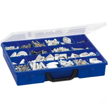 VISO 60469 Polypropylene 18 Compartment Organiser Box - Blue