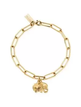Chlobo Gold Link Chain Strength And Luck Bracelet